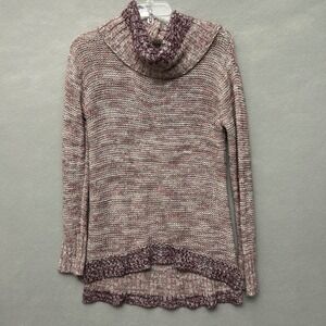 Tantrums Sweater Women's S Cowl Neck Purple Cozy Long Sleeve Loose Knit Comfy